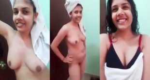 Desi Girl after Bath Dressing